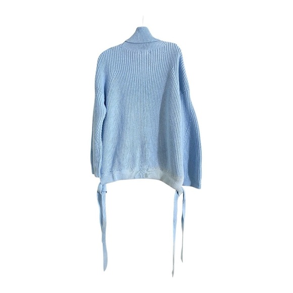 Jason Wu Collective Turtleneck Sweater Chunky Rib Knit Tie Detail Size XL - Picture 5 of 8